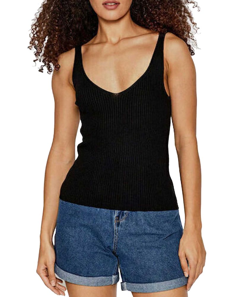 TOP VERO MODA VMGLORY SL RIB BLACK