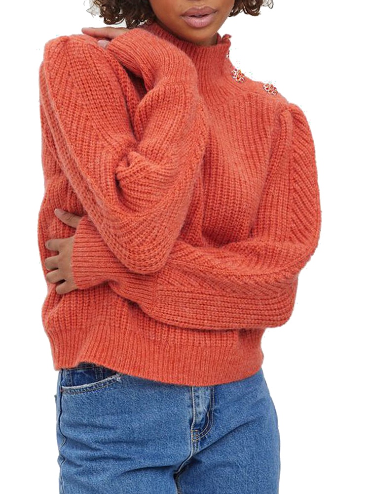 HIGHNECK BLOUSE VERO MODA ELKE LS PAPRIKA