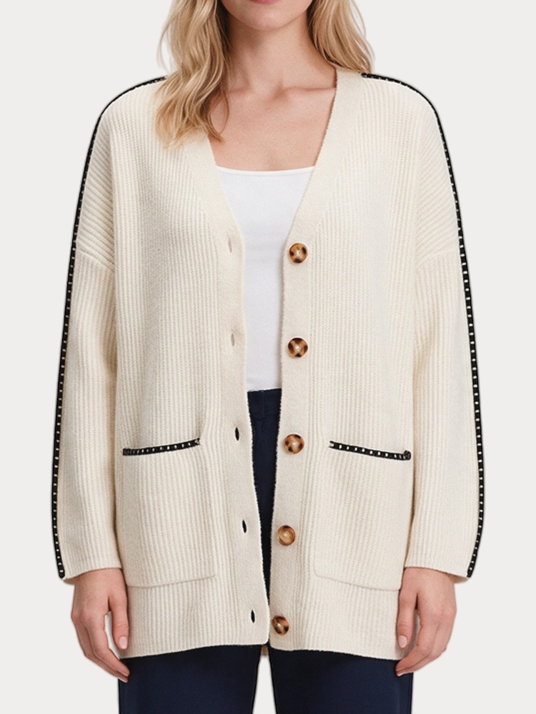 ΖΑΚΕΤΑ VERO MODA VMZORA LS V-NECK CARDIGAN GA ΕΚΡΟΥ