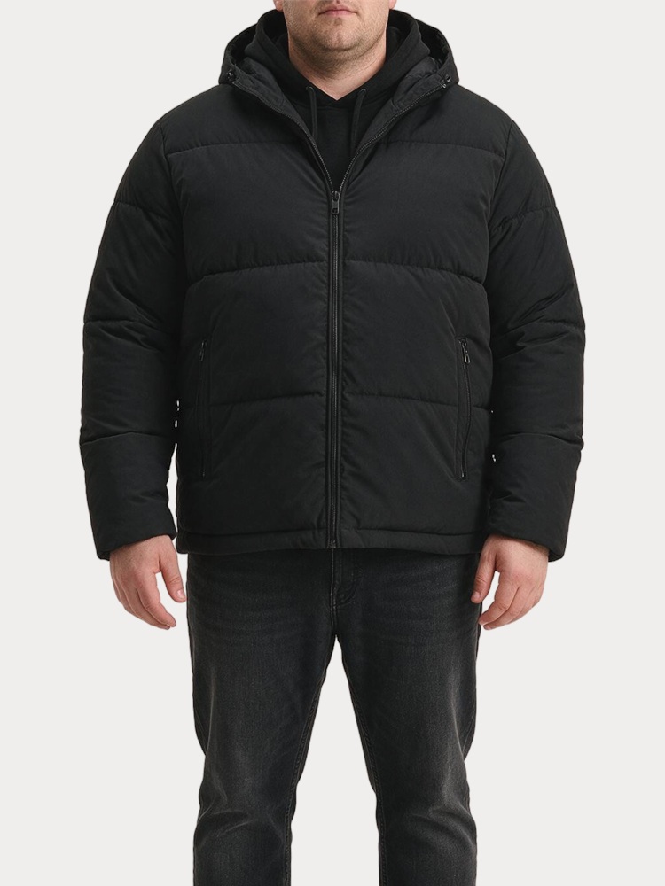 ΜΠΟΥΦΑΝ JACK&JONES JJGALAXY PUFFER JACKET PLS BLACK (PLUS SIZE)