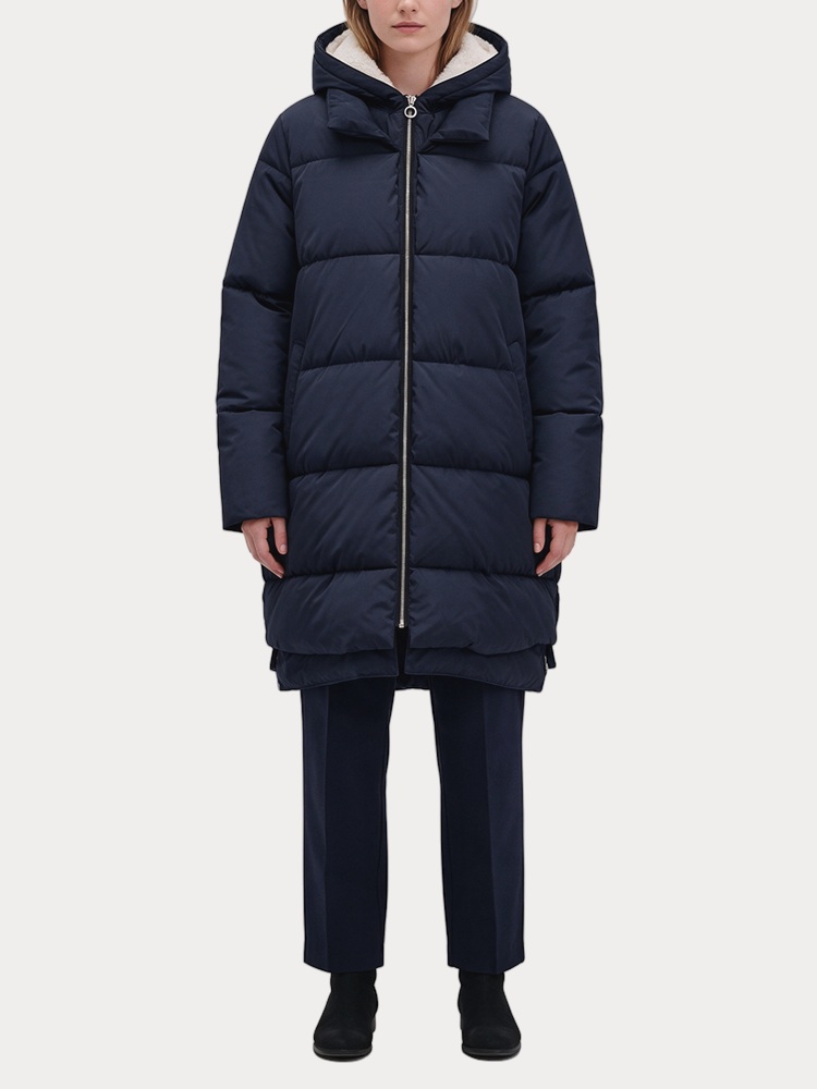 ΠΑΛΤΟ ONLY ONLKELLY NORA LONG PUFFER COAT OTW ΣΚΟΥΡΟ ΜΠΛΕ