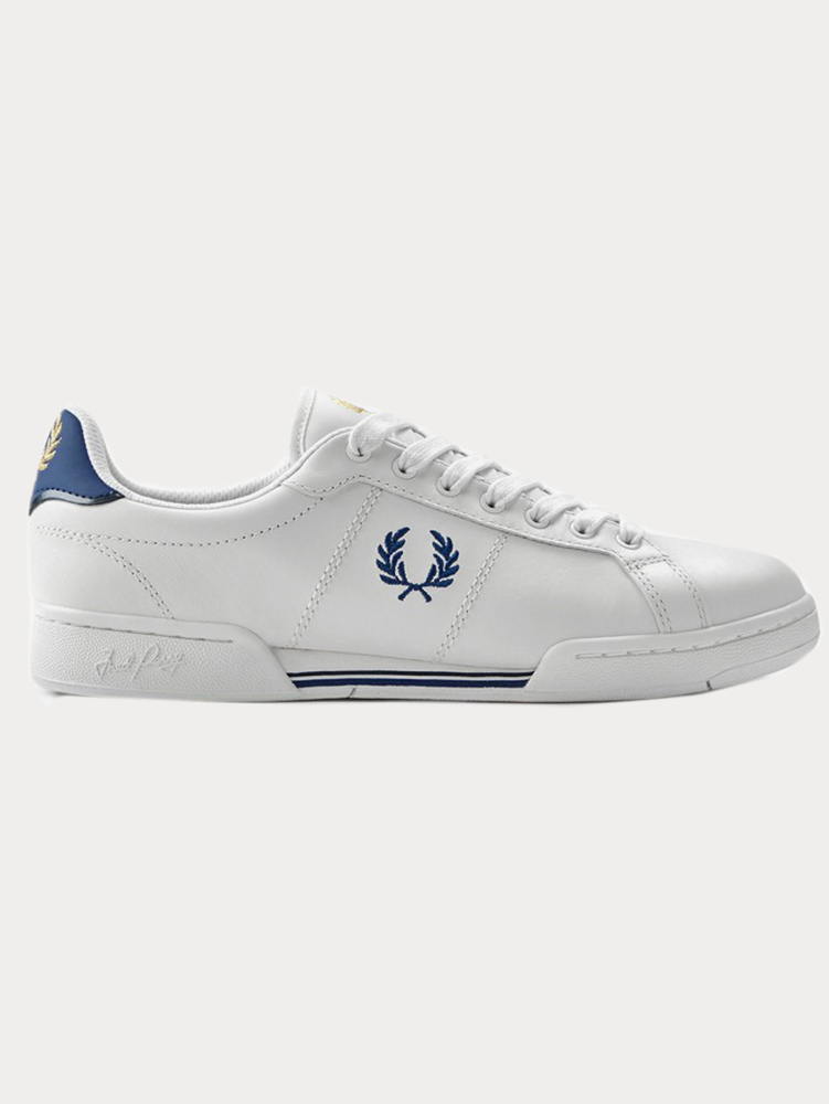 SNEAKER FRED PERRY B722 LEATHER PORCELAIN/SHADE COBALT