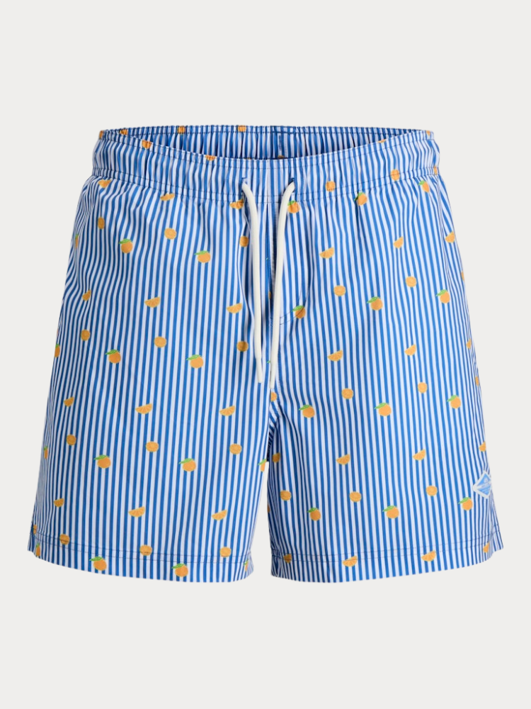 ΜΑΓΙΟ JACK&JONES 12291425 JPSTMAUI BREEZE MINI STRIPE SWIM SRT SN ΜΠΛΕ DELFT