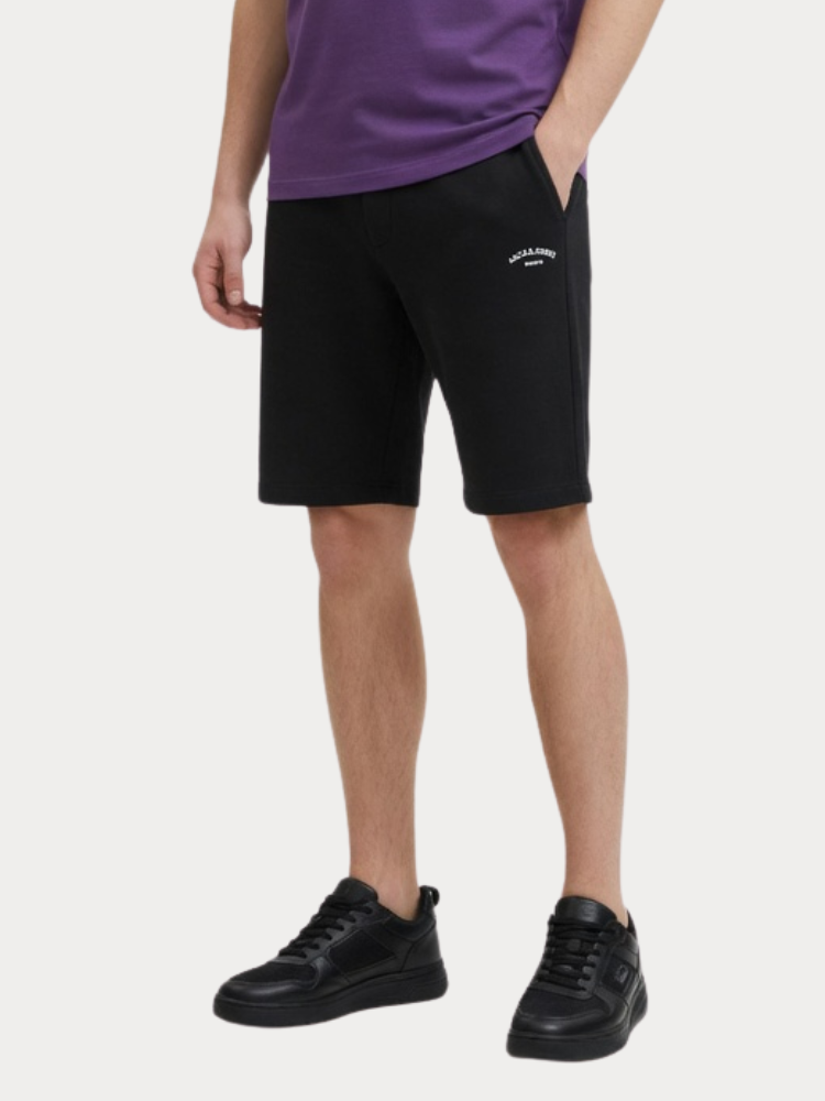 SHORTS ΦΟΡΜΕΣ JACK&JONES 12289726 JPSTGORDON COLLEGE SWEAT SHORTS MID ΜΑΥΡΟ