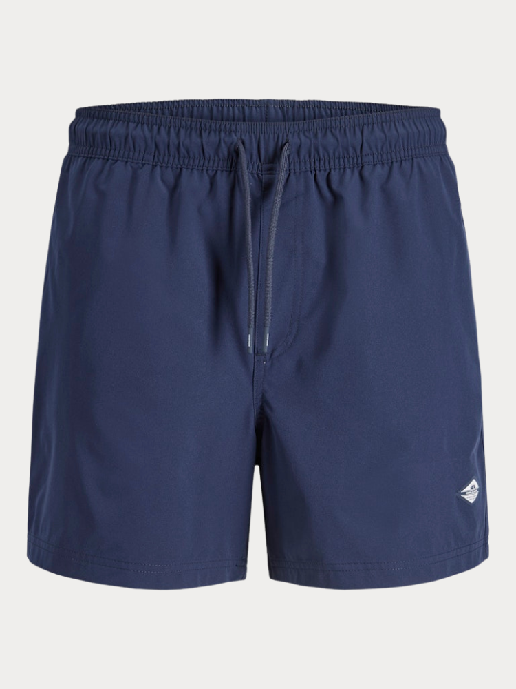 ΜΑΓΙΟ JACK&JONES 12291385 JPSTMAUI TROPIC SOLID SWIM SHORTS REG SN ΣΚΟΥΡΟ ΜΠΛΕ