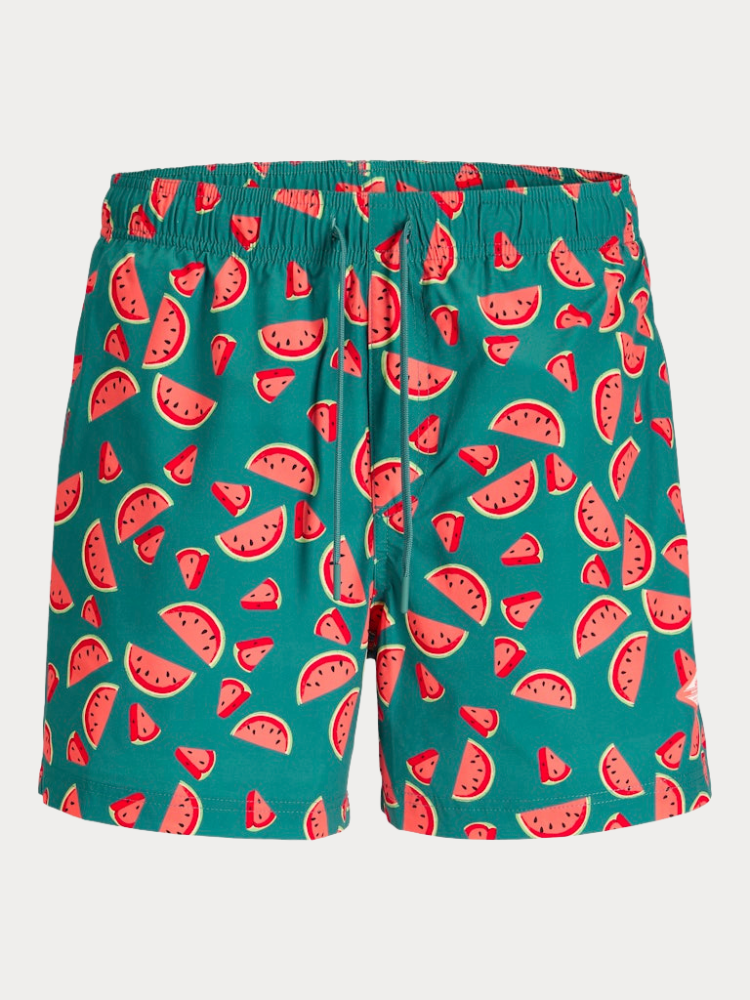 ΜΑΓΙΟ JACK & JONES JPSTMAUI VIBES NOVELTY AOP SWIM SHORT COLONIAL BLUE