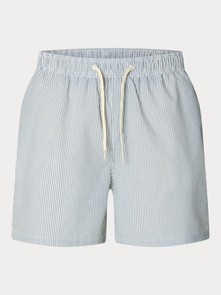 ΜΑΓΙΟ SELECTED SLHCOOPER-SEERSUCKER SWIMSHORTS BLUE MIRAGE