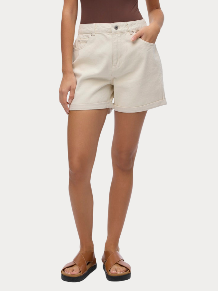 SHORTS VERO MODA 10279493 VMZURI HR LOOSE DENIM SHORTS MIX GA NOOS ECRU