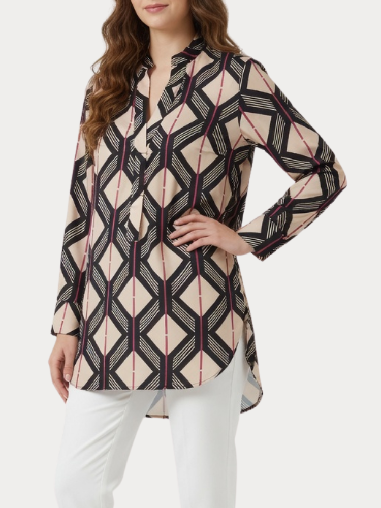 ΠΟΥΚΑΜΙΣΟ NEW AGE AVENA BEIGE/BLACK/BORDEAUX