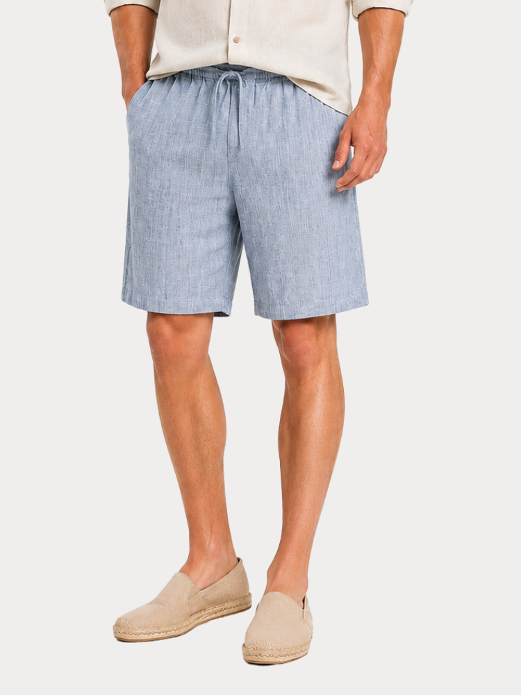 ΛΙΝΗ ΒΕΡΜΟΥΔΑ JACK&JONES 12296410 JPSTJAIDEN SUMMER LINEN BLEND STRIPE REG FLINT STONE