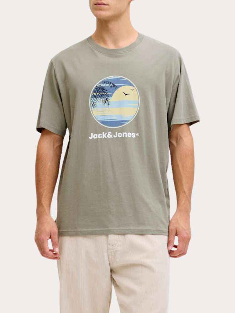 T-SHIRT JACK & JONES JJPERRY TEE SS CREW NECK VETIVER
