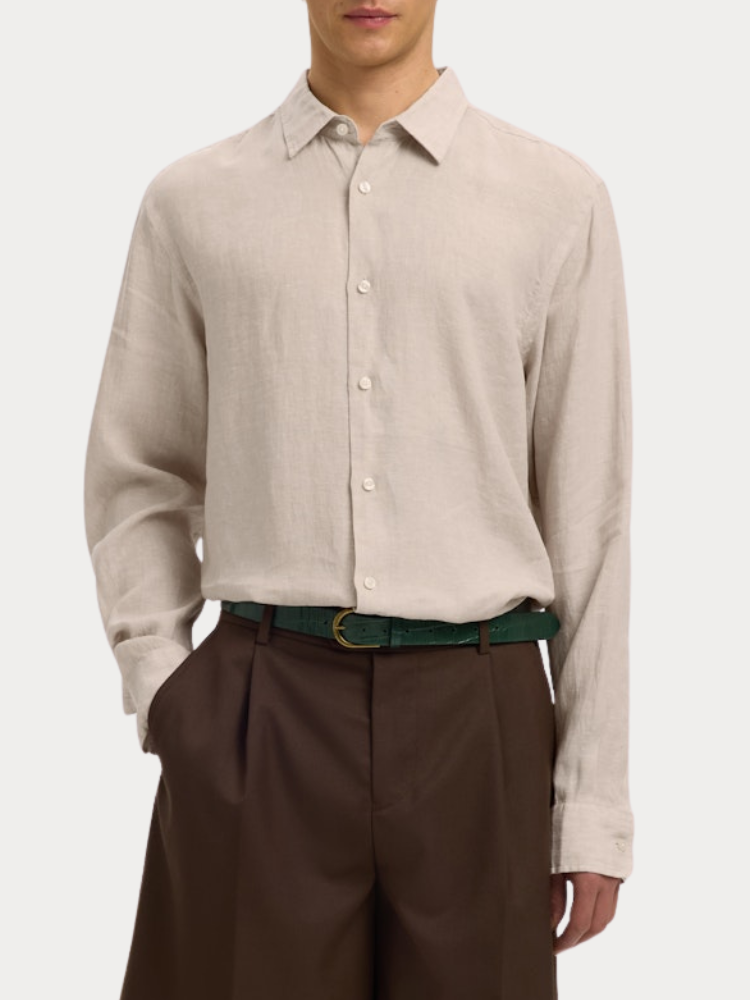 ΛΙΝΟ ΠΟΥΚΑΜΙΣΟ SELECTED SLMREGCLAUS KYLIAN PURE CASHMERE