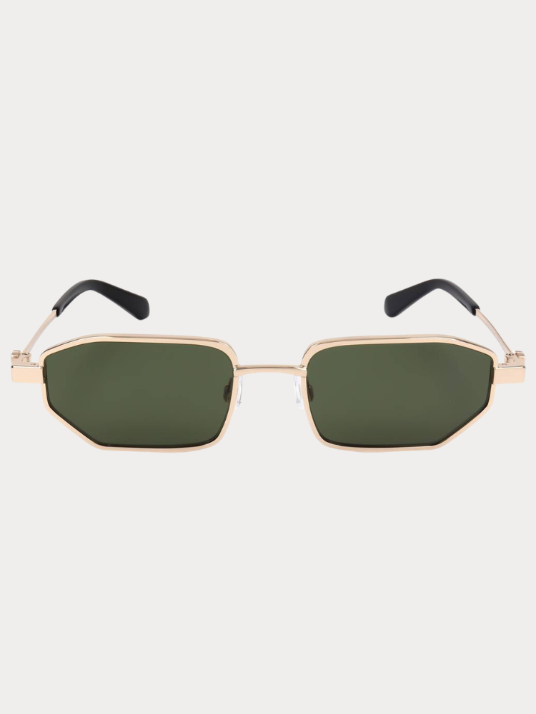 ΓΥΑΛΙΑ ΗΛΙΟΥ OFF WHITE METAL GOLD/GREEN