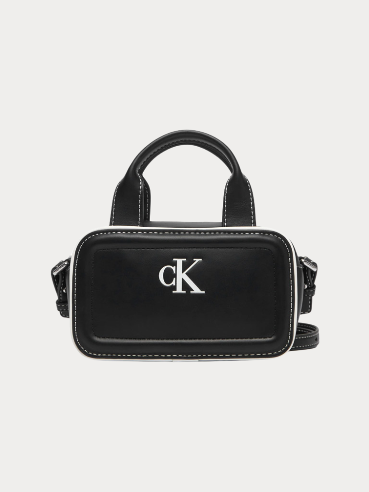 ΤΣΑΝΤΑ CALVIN KLEIN CONTRAST CK MINI BAULETTO BAG BLACK