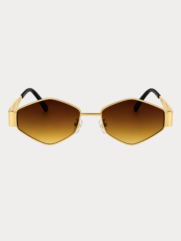 SUNGLASSES CV PARIS METAL GOLD MAROON