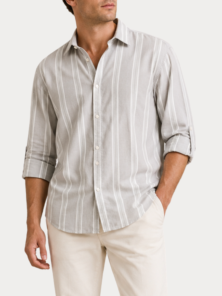 ΠΟΥΚΑΜΙΣΟ TOM TAILOR DENIM RELAXED STRIPED SHIRT 25988126 STRIPE