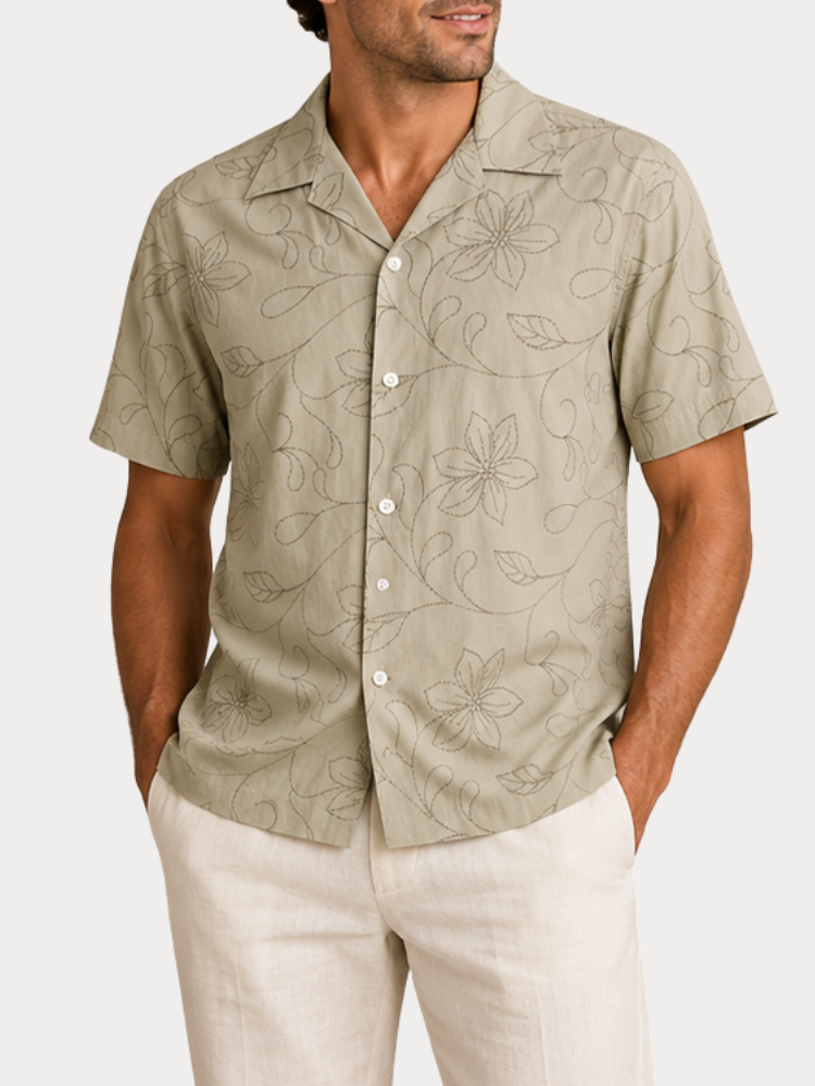 ΠΟΥΚΑΜΙΣΟ SELECTED HOMME SLHREGHYDE AOE SS SHIRT BEIGE