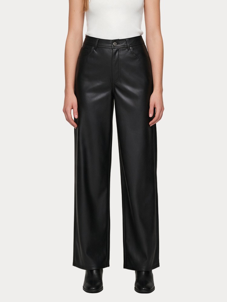 ΠΑΝΤΕΛΟΝΙ ONLY ONLSMOOTH HW FAUX LEATH WIDE PANT CC PNT BLACK