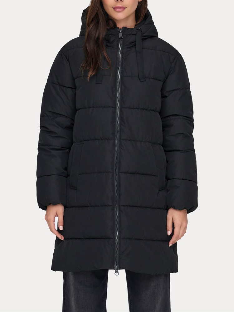 ΠΑΛΤΟ ONLY ONLCLAIR PUFFER HOOD COAT CC OTW BLACK