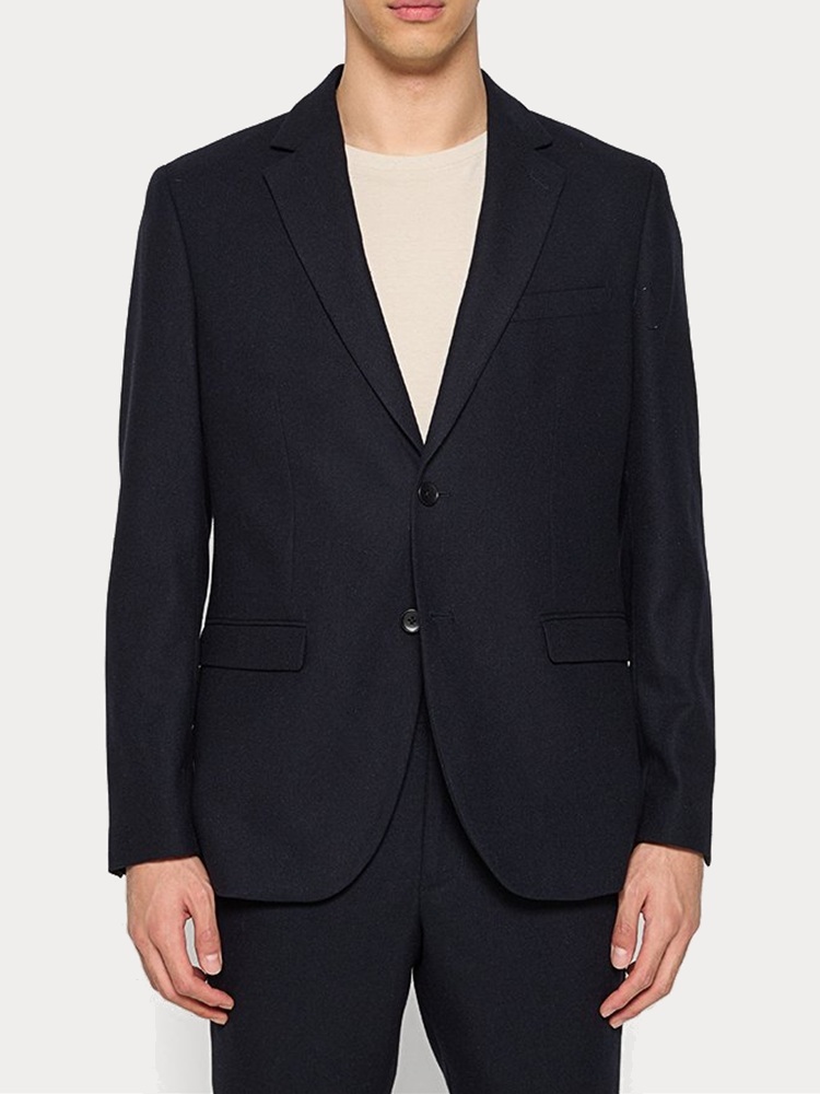 ΣΑΚΑΚΙ SELECTED SLHSLIMADAM FLANNEL BLAZER DARK BLUE