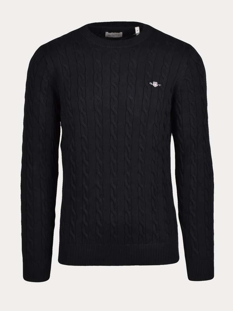 ΠΛΕΚΤΟ GANT CABLE KNIT BLACK
