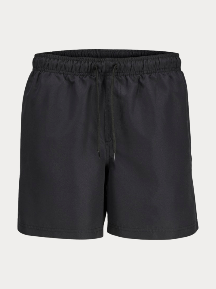 ΜΑΓΙΟ JACK & JONES JREBHAWAII SWIM SHORT SOLID BLACK