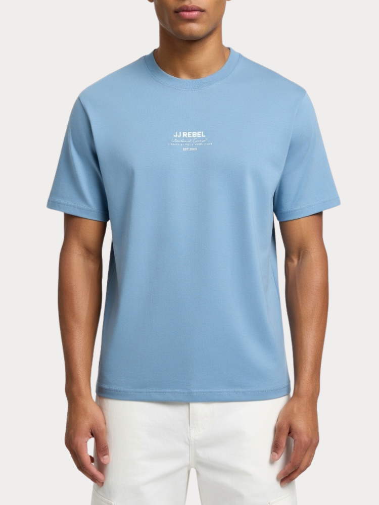 T-SHIRT JACK & JONES JREBLINO TEE SS CREW NECK FADED DENIM