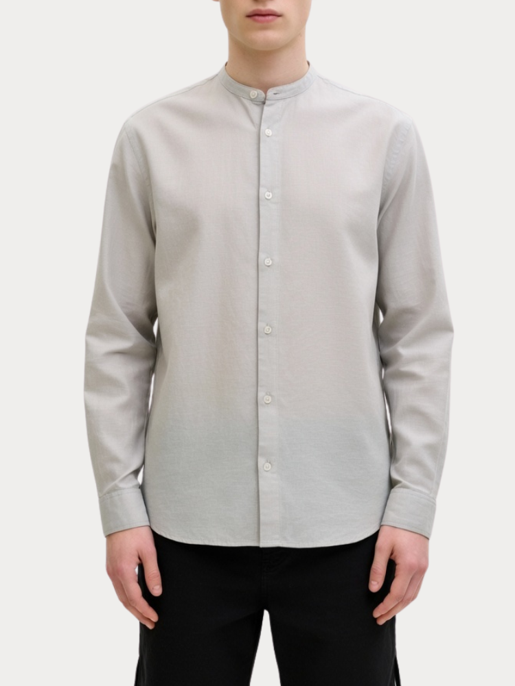 ΠΟΥΚΑΜΙΣΟ JACK & JONES JJEBREEZE LINEN BLEND BAND STRING BEIGE