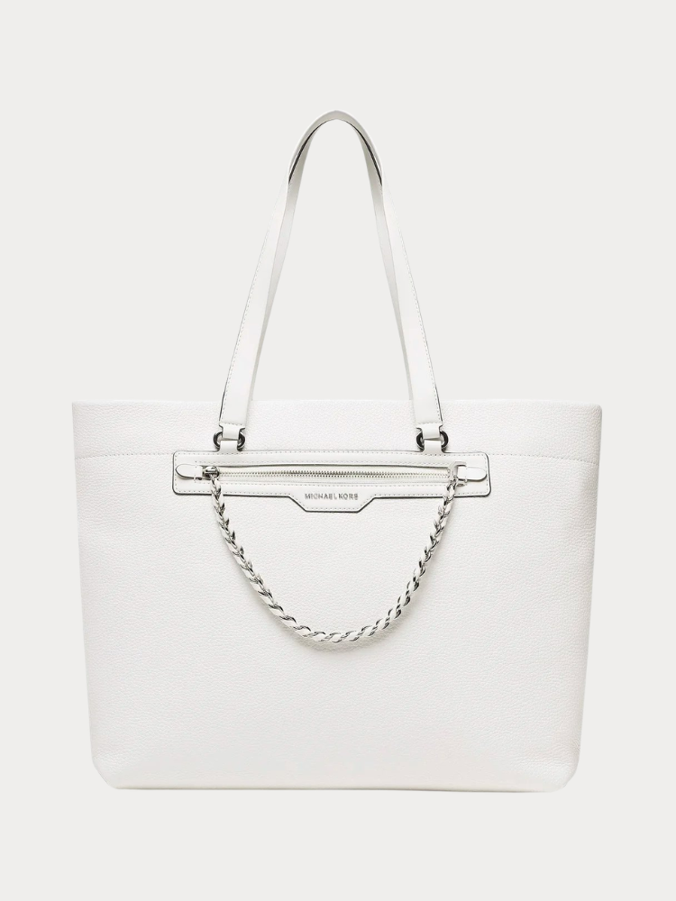 ΤΣΑΝΤΑ MICHAEL KORS LEATHER WHITE