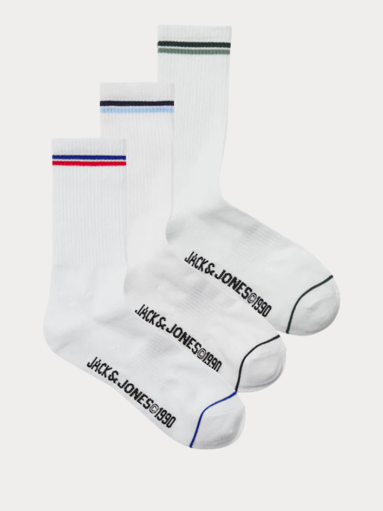 3ΤΕΜ.. ΚΑΛΤΣΕΣ JACK & JONES WHITE