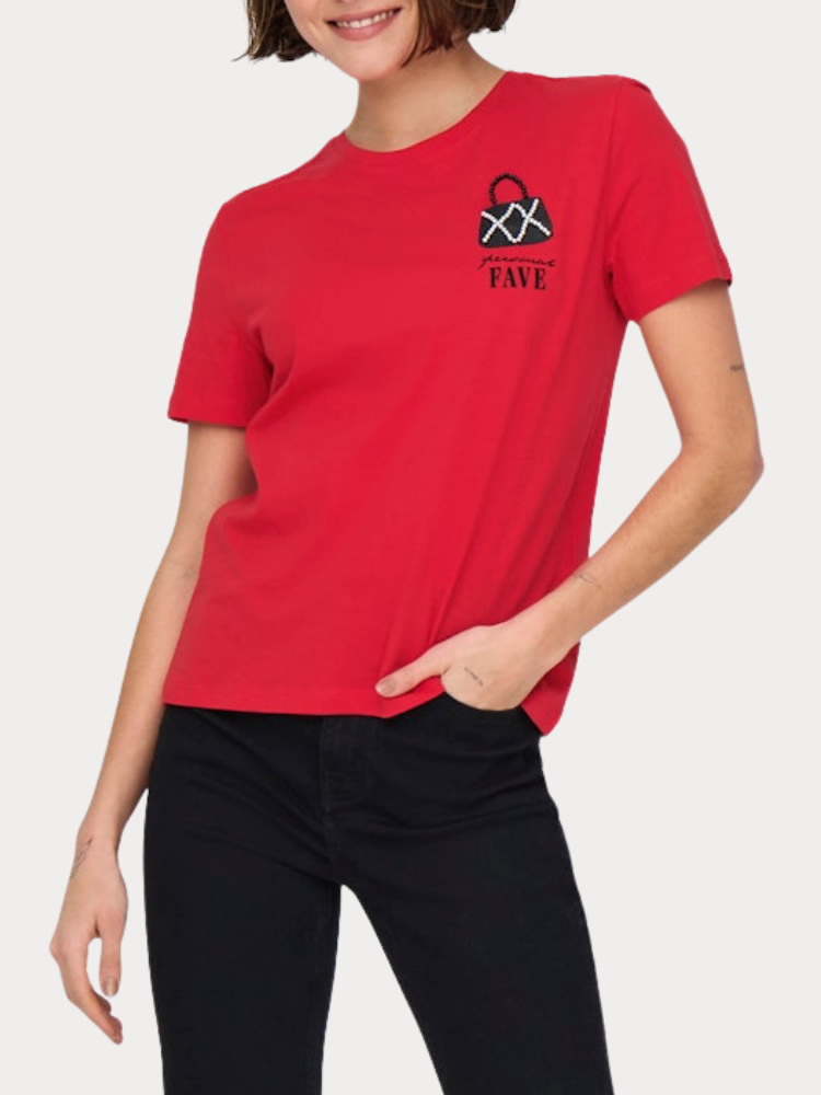 TOP ONLY KITA LIFE REG S/S BAGS TOP BOX JRS RED