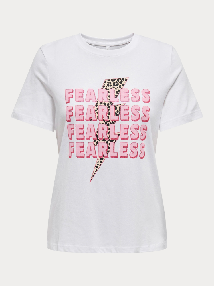 T-SHIRT ONLY HENNY REG S/S TOP BOX CS JRS WHITE FEARLESS