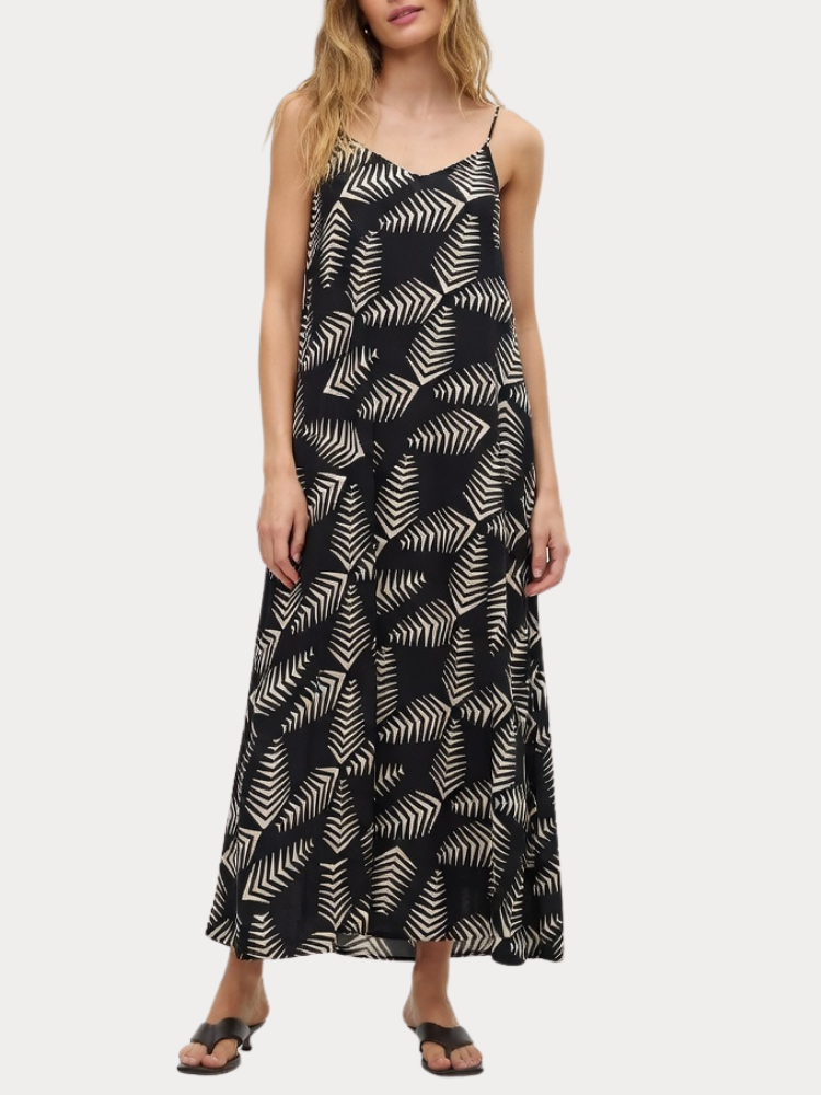 ΦΟΡΕΜΑ VERO MODA VMKANYA SINGLET 7/8 DRESS WVN BTQ BLACK