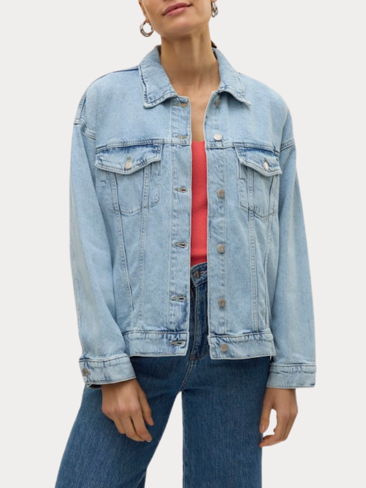 OVERSIZE DENIM JACKET VERO MODA TESSA LS LIGHT BLUE
