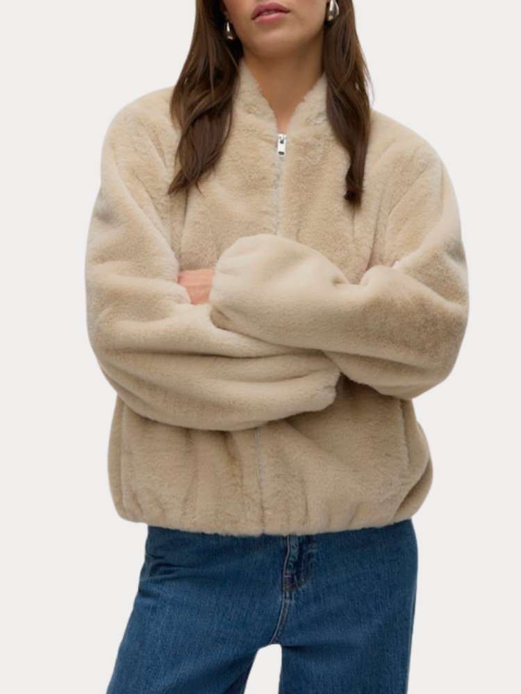 JACKET ΓΟΥΝΑ VERO MODA VMSONJALIGA SHORT JACKET GA BOO OATMEAL