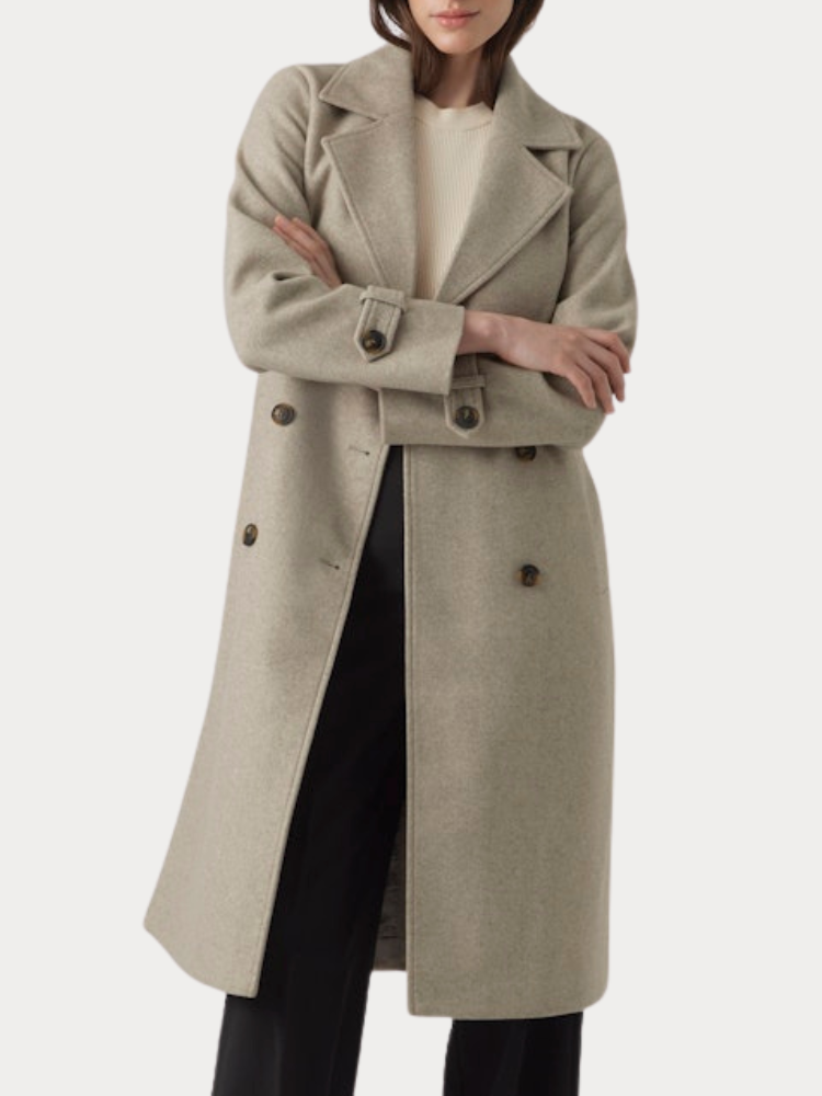 ΠΑΛΤΟ VERO MODA VMFORTUNEVEGA LONG TRENCHCOAT GA SILVERMINK