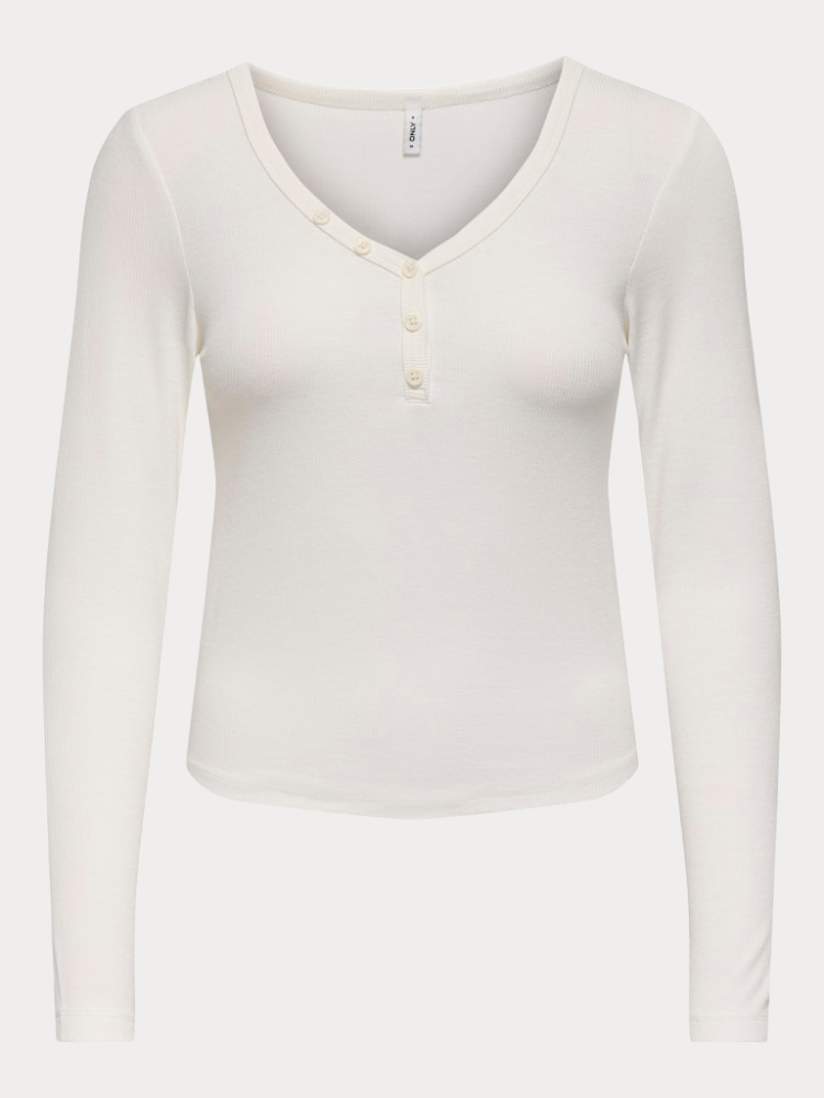 TOP ONLY NORA L/S PLACET TOP CS CLOUD DANCER