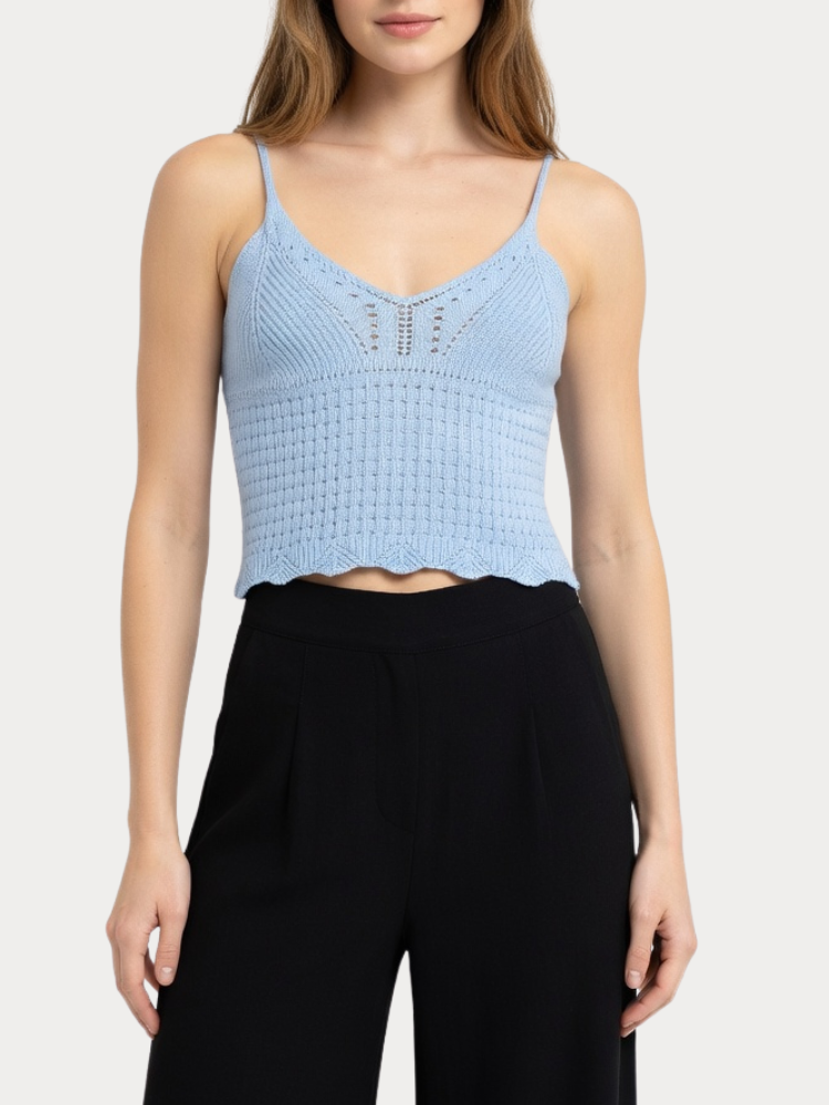 TOP ONLY LISON SL KNT CASHMERE BLUE