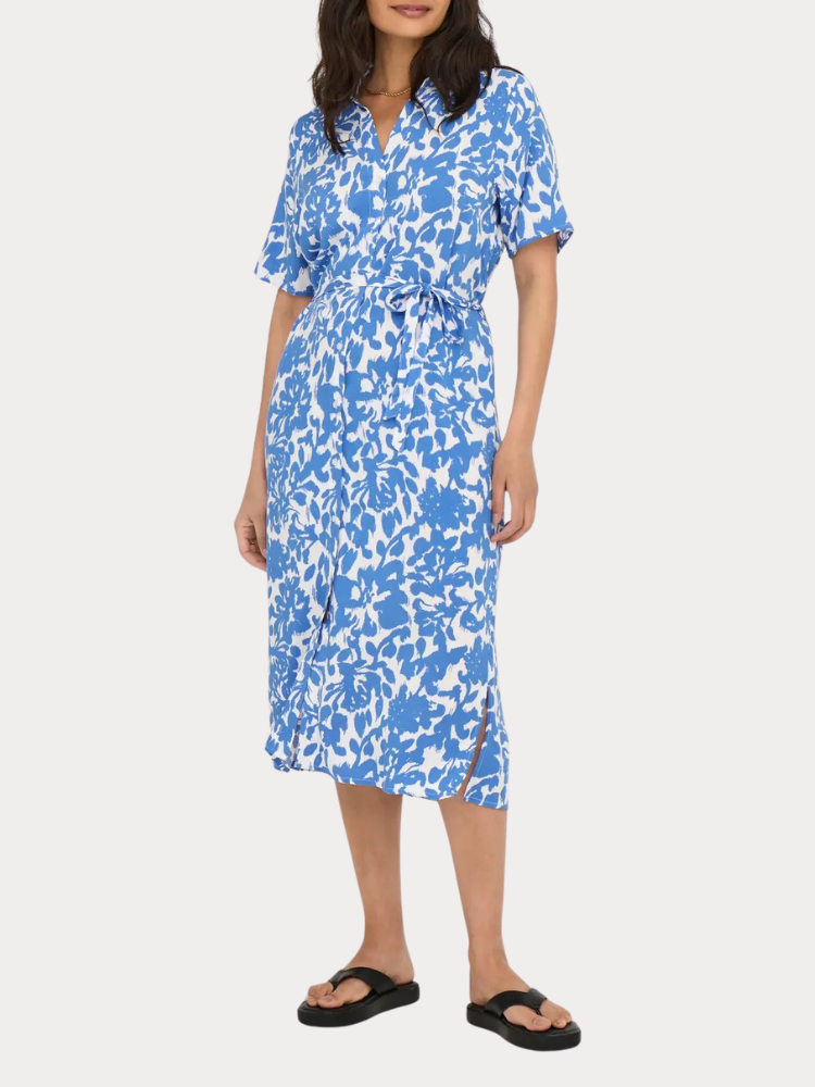 ΦΟΡΕΜΑ ONLY YASMIN S/S SHIRT DRESS WVN CLOUD DANCER