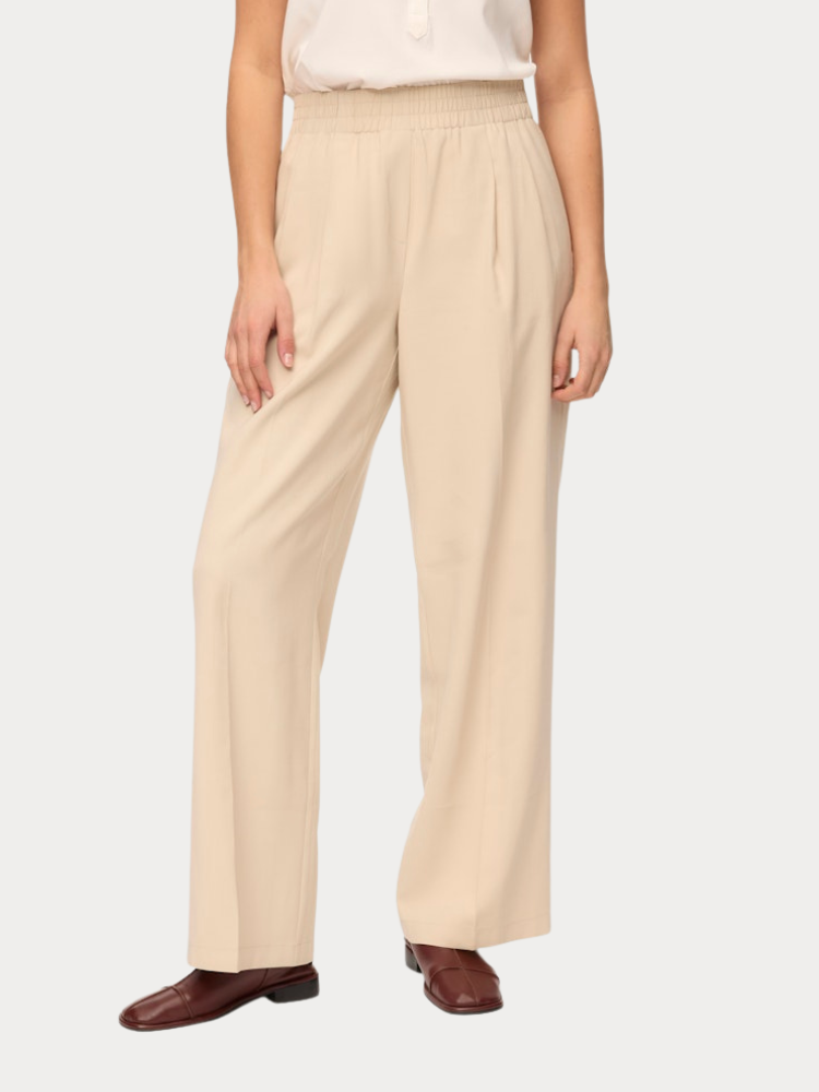 ΠΑΝΤΕΛΟΝΙ VERO MODA CARMEN HW WIDE PLEAT PULL-ON PANT SILVER LINING