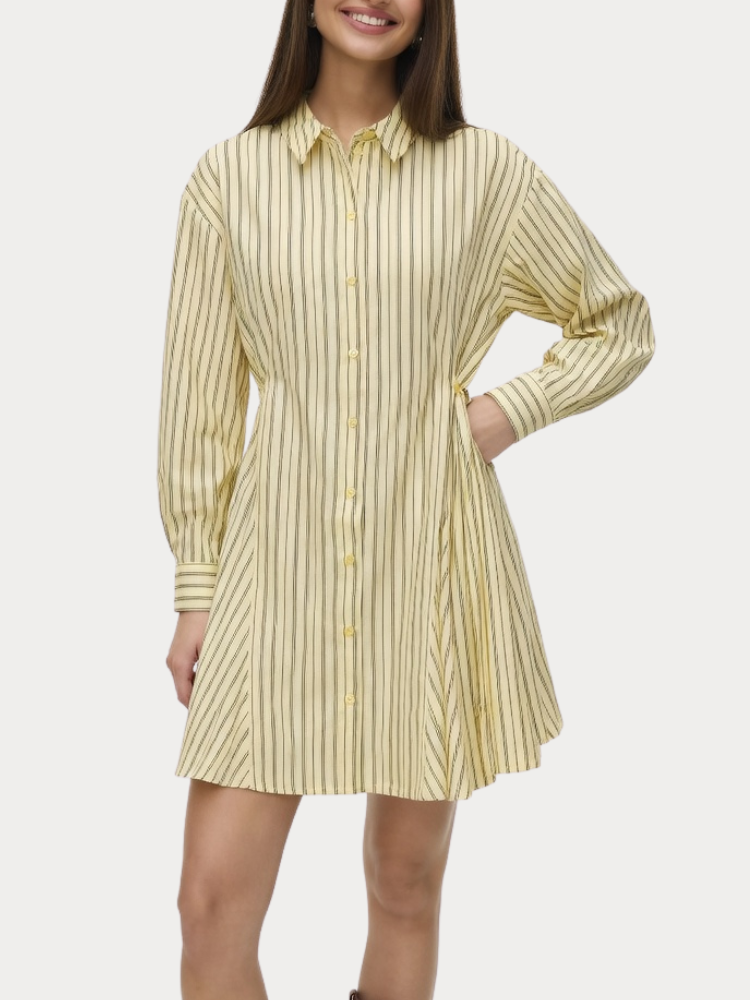 ΦΟΡΕΜΑ VERO MODA SIENA LS SHIRT BUTTON PALE BANANA