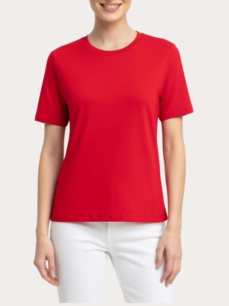 T-SHIRT ONLY HAPPY S/S O-NECK BARBADOS CHERRY