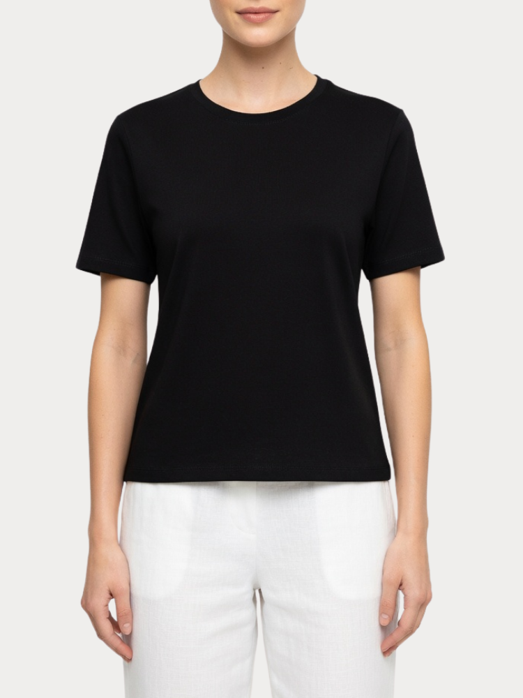 T-SHIRT ONLY HAPPY S/S O-NECK BLACK