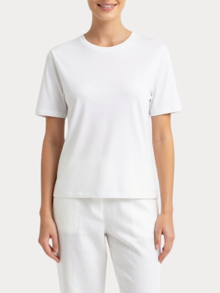 T-SHIRT ONLY HAPPY S/S O-NECK CLOUD DANCER