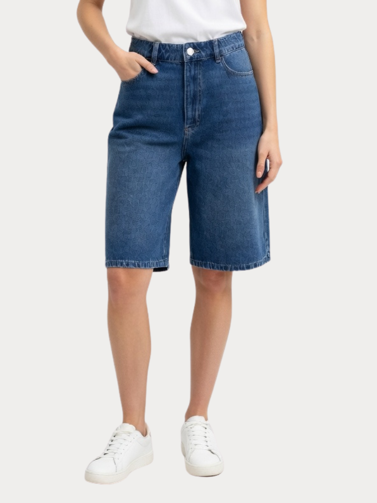 ΒΕΡΜΟΥΔΑ ONLY ONLMERLA HW LONG SHORTS DNM MEDIUM BLUE