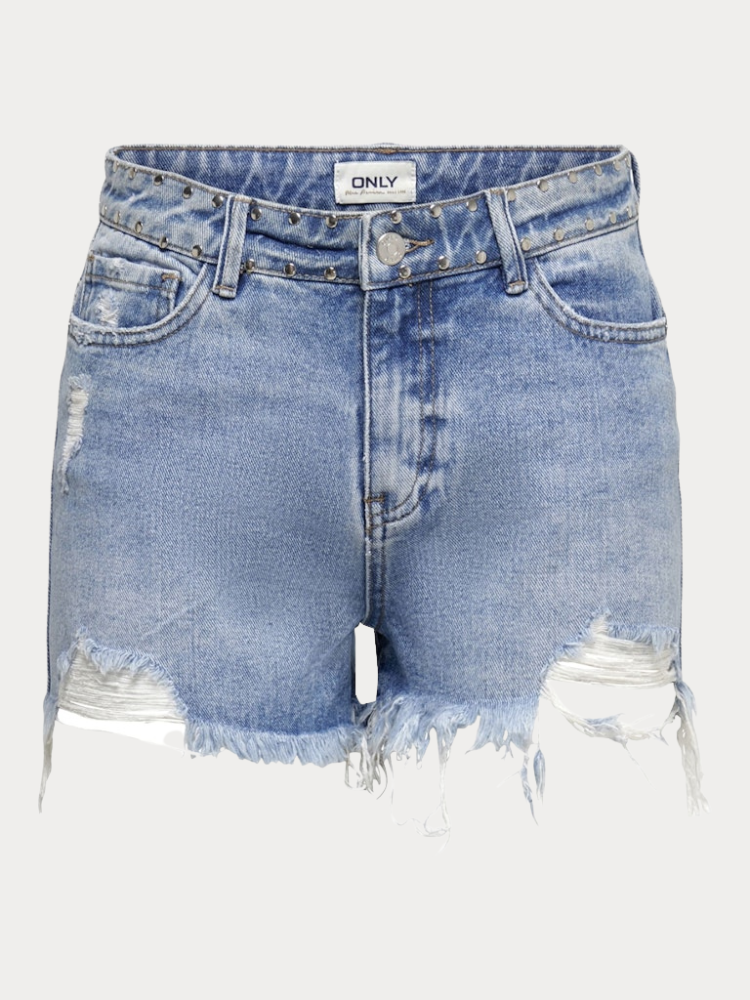 ΤΖΙΝ SHORTS ONLY ONLPACY HW STUDDED DNM MEDIUM BLUE
