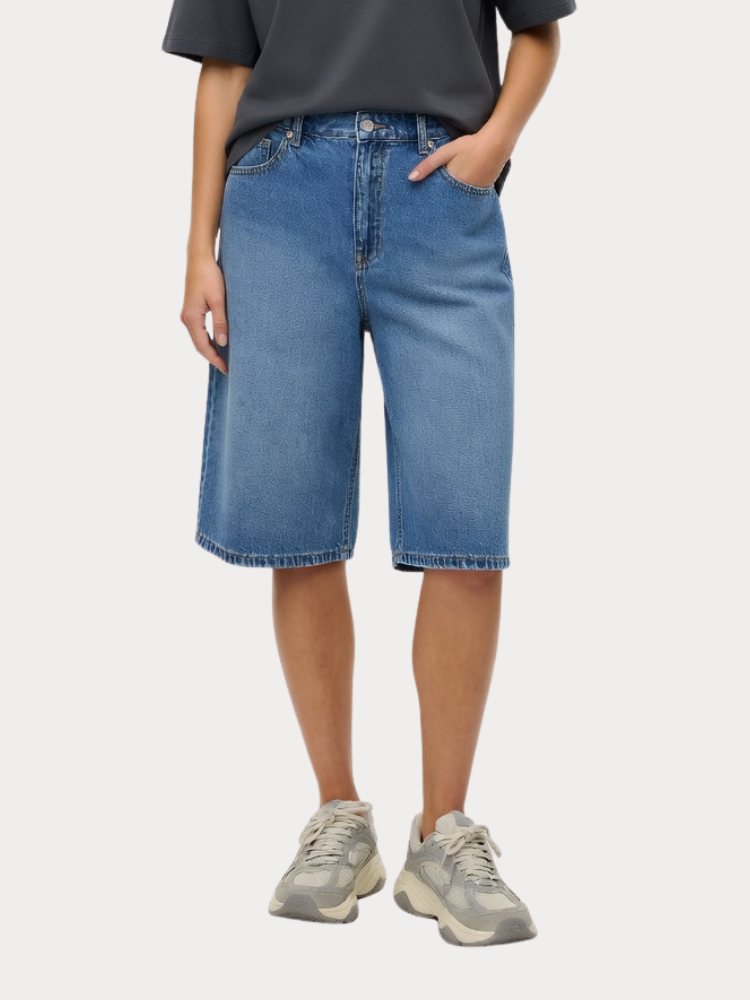 DENIM SHORTS VERO MODA VMALVIDA MR MEDIUM BLUE