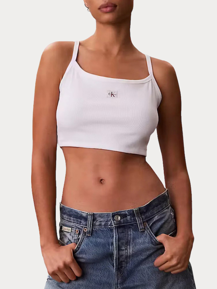TOP CALVIN KLEIN CROPPED WHITE