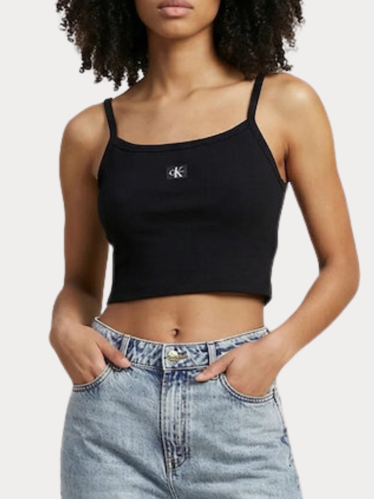 TOP CALVIN KLEIN CROPPED BLACK