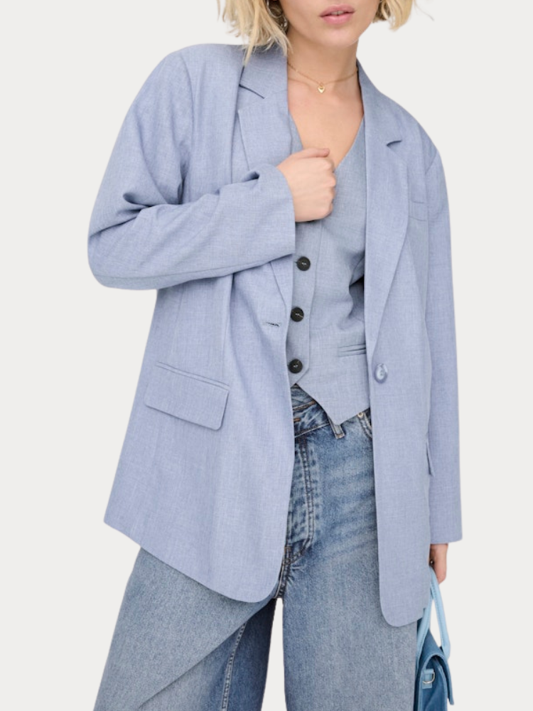 ΣΑΚΑΚΙ ONLY LINDA LS BOYFR MEL BLAZER VINTAGE INDIGO MELANGE
